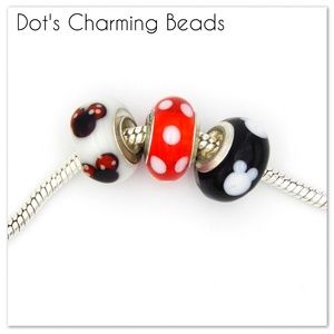 Mickey & Minnie Mouse European Bead Charms